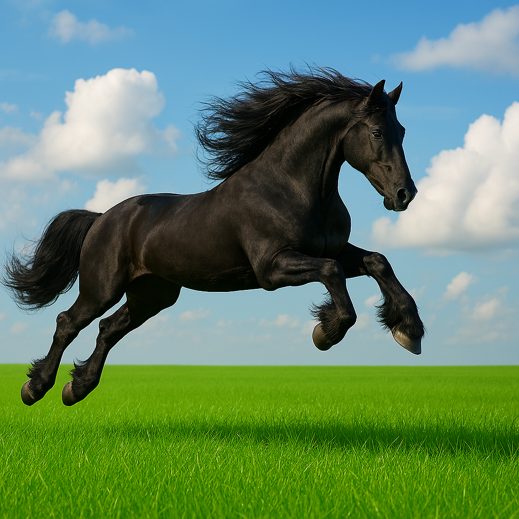 The black horse